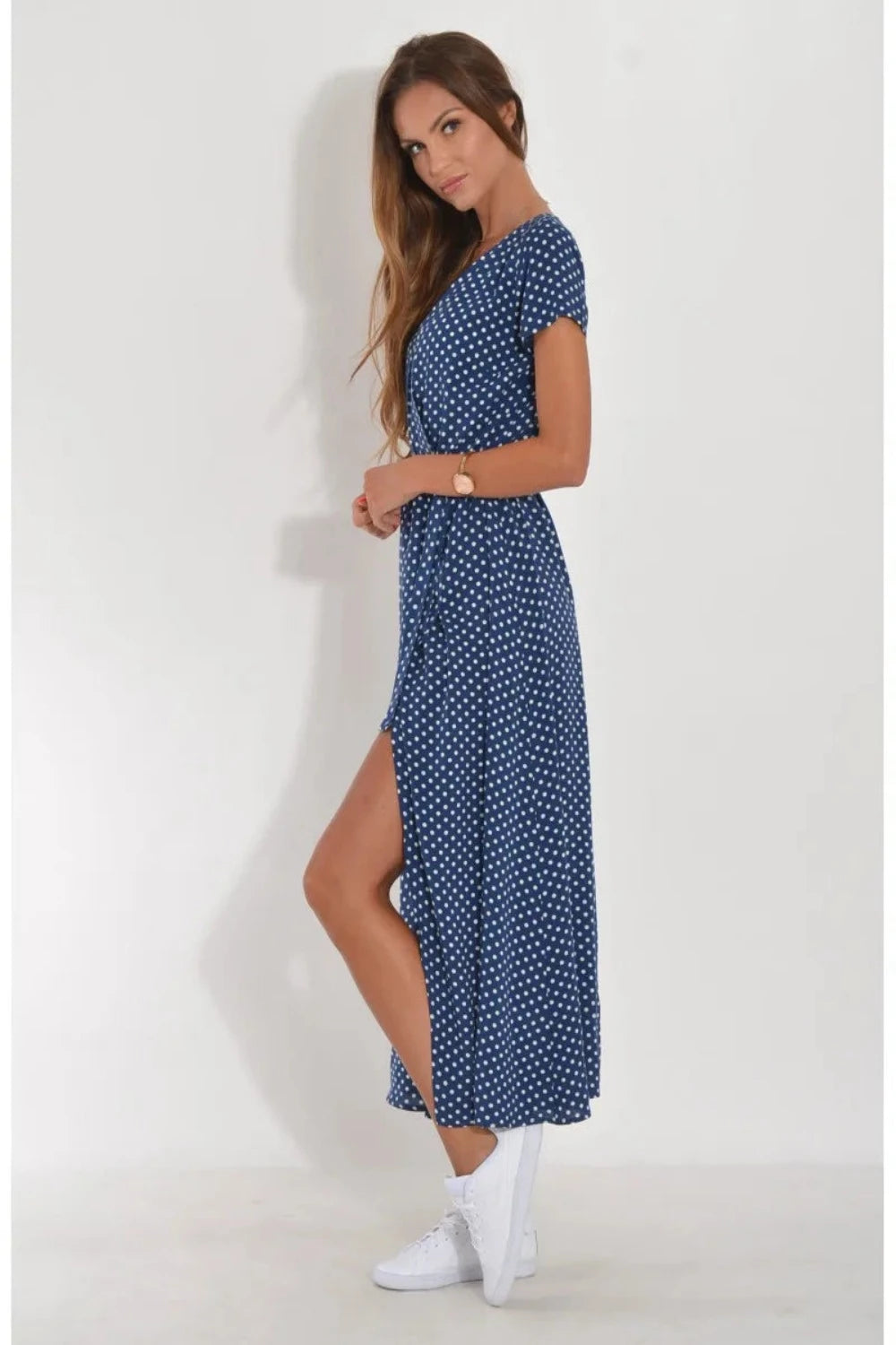 Vintage Blue Polka Dot Dress