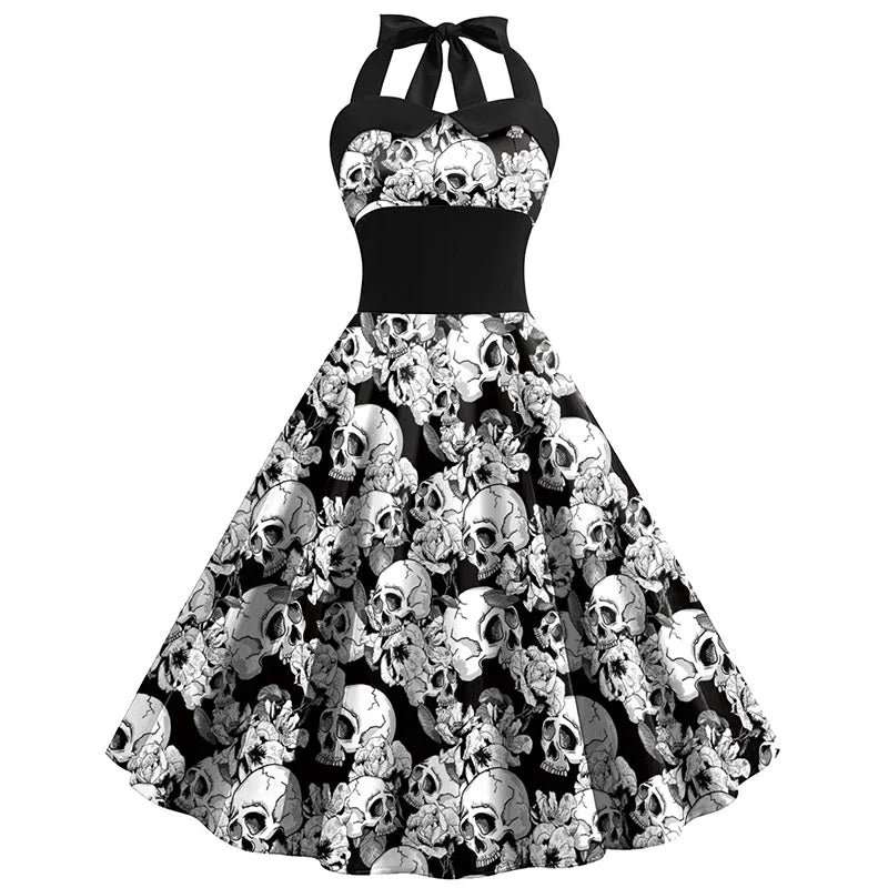 Skull rockabilly dress discount