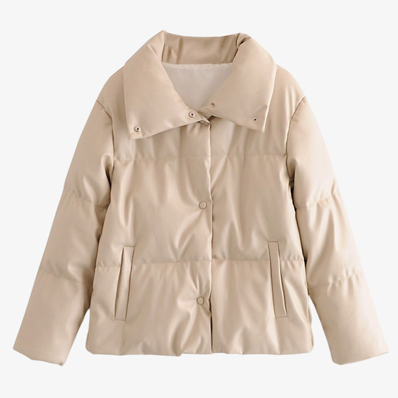 Manteau Simili Cuir Vintage