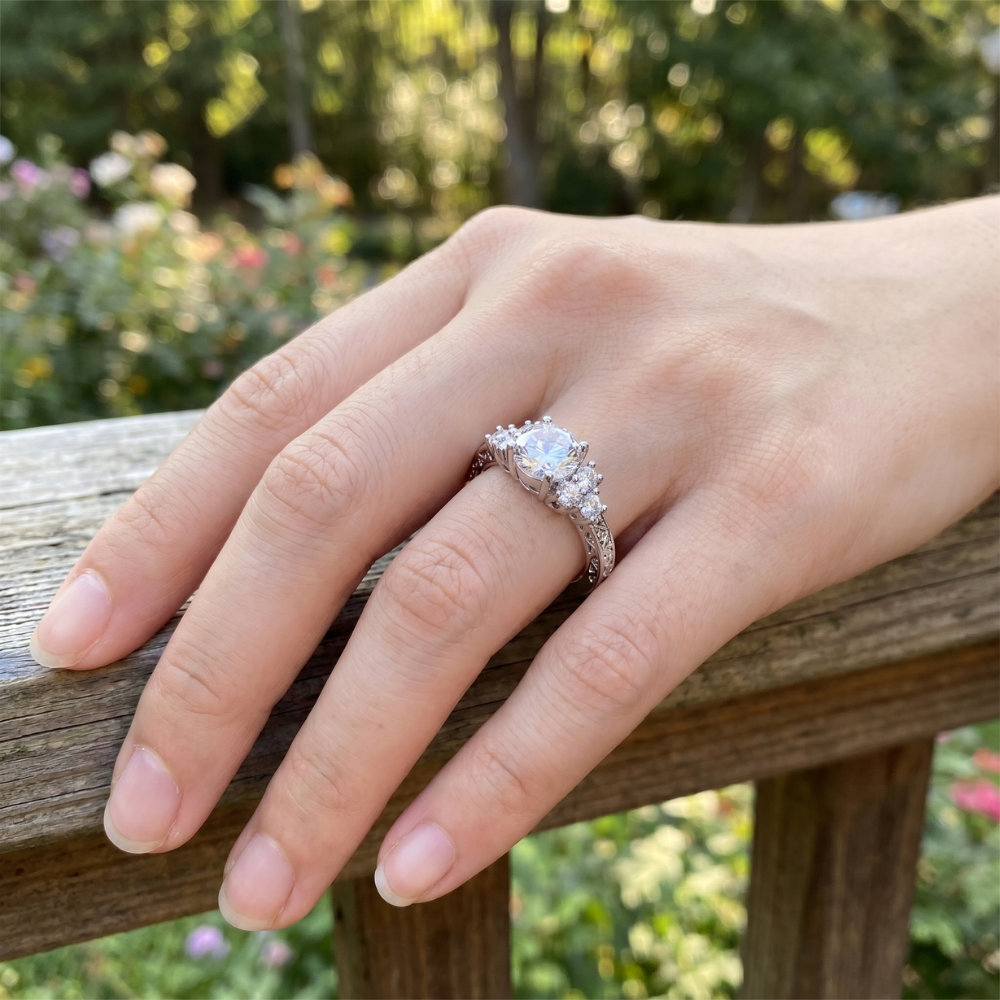 Bague Fiançailles Vintage Diamant
