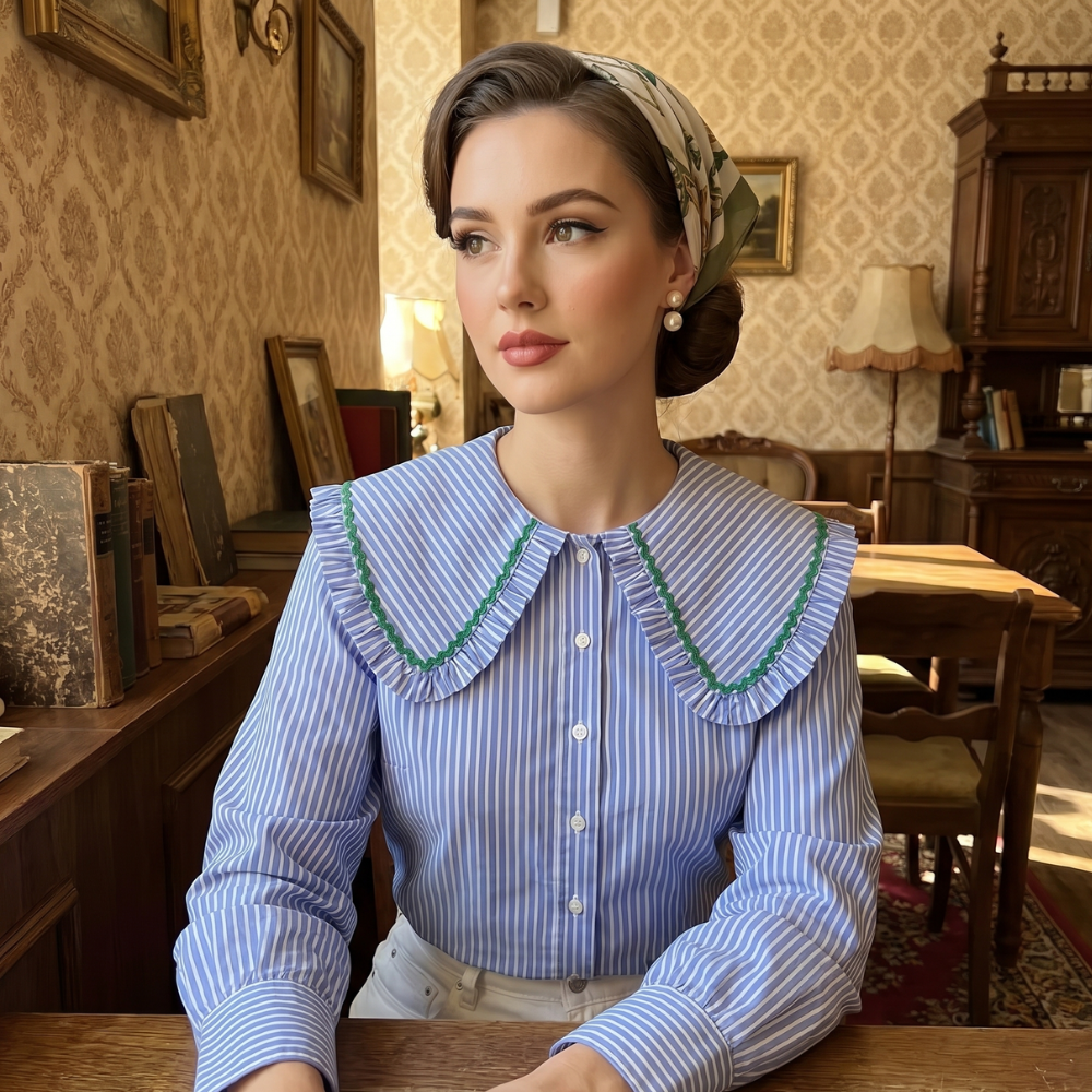 Chemise Femme Rayée Vintage