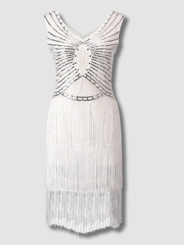 Robe Évasée à Paillettes Vintage