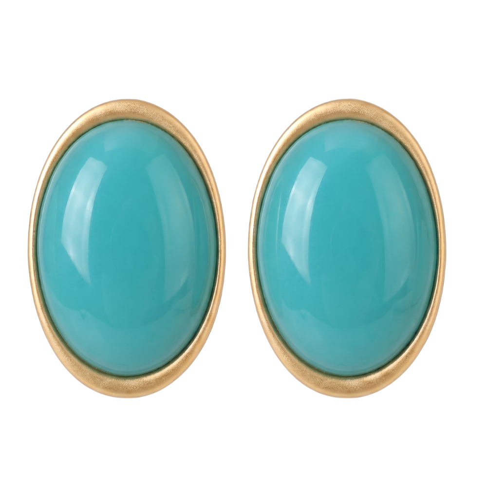 Boucles d'Oreilles Vintage Ovale