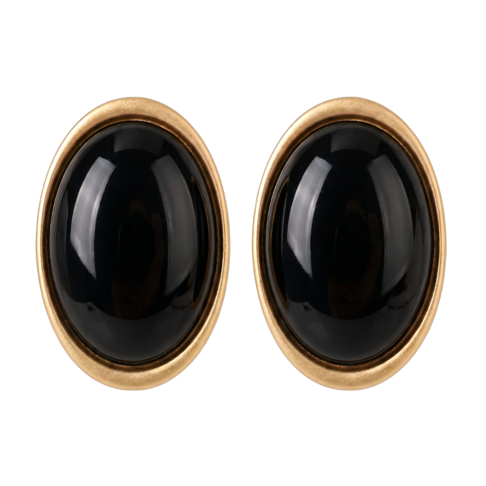 Boucles d'Oreilles Vintage Ovale