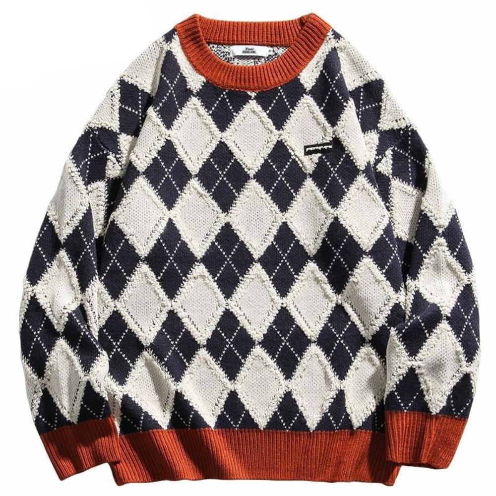 Pull Vintage Carreaux