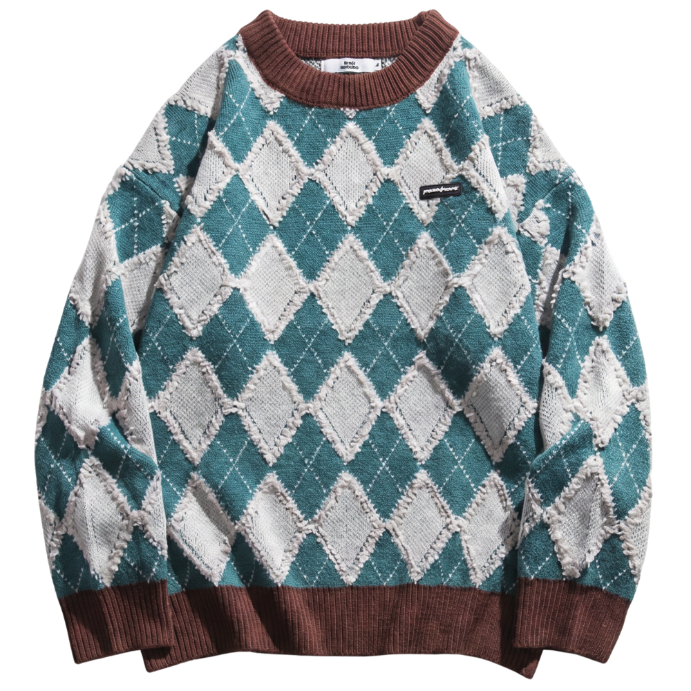 Pull Vintage Carreaux