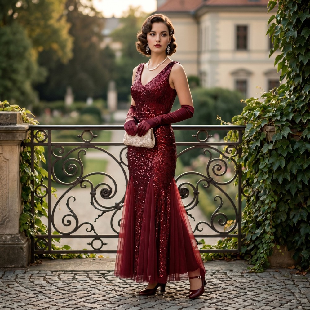 Robe Gatsby Mariage - Bordeaux