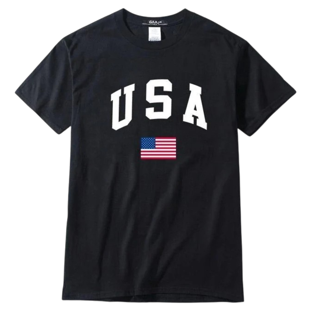 T-shirt Drapeau Américain Vintage