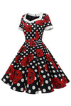 Robe Vintage Rouge Polka Dots