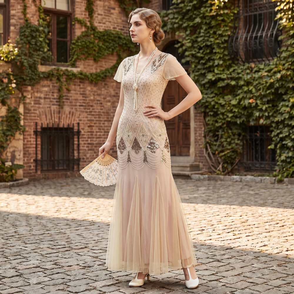 Robe Gatsby Longue Haute Couture Ivoire