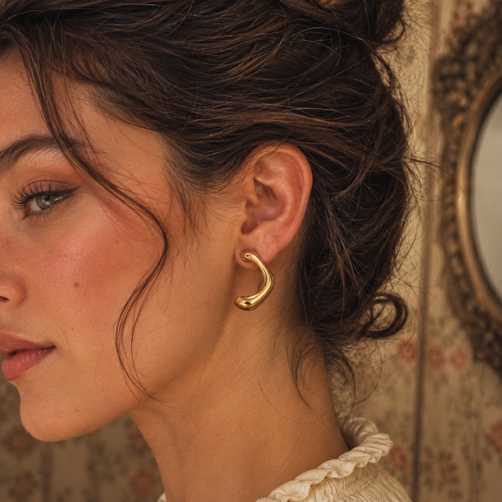 Boucle D’oreille Vintage Or