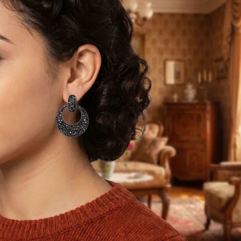 Boucle D'Oreilles Anneaux Vintage