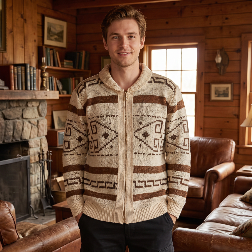 Pull Zippé Homme Vintage