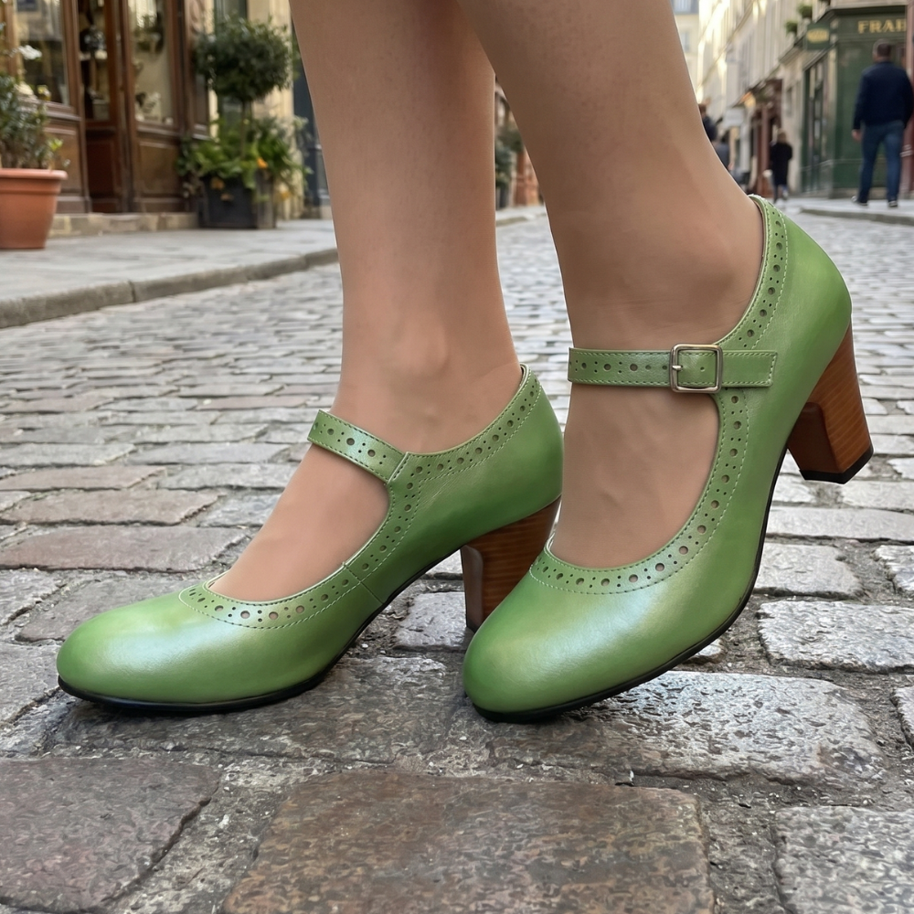 Escarpin Vintage Vert