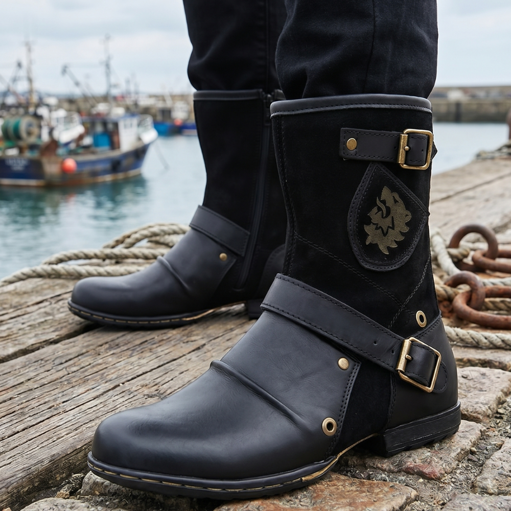 Bottes Motard Homme Vintage