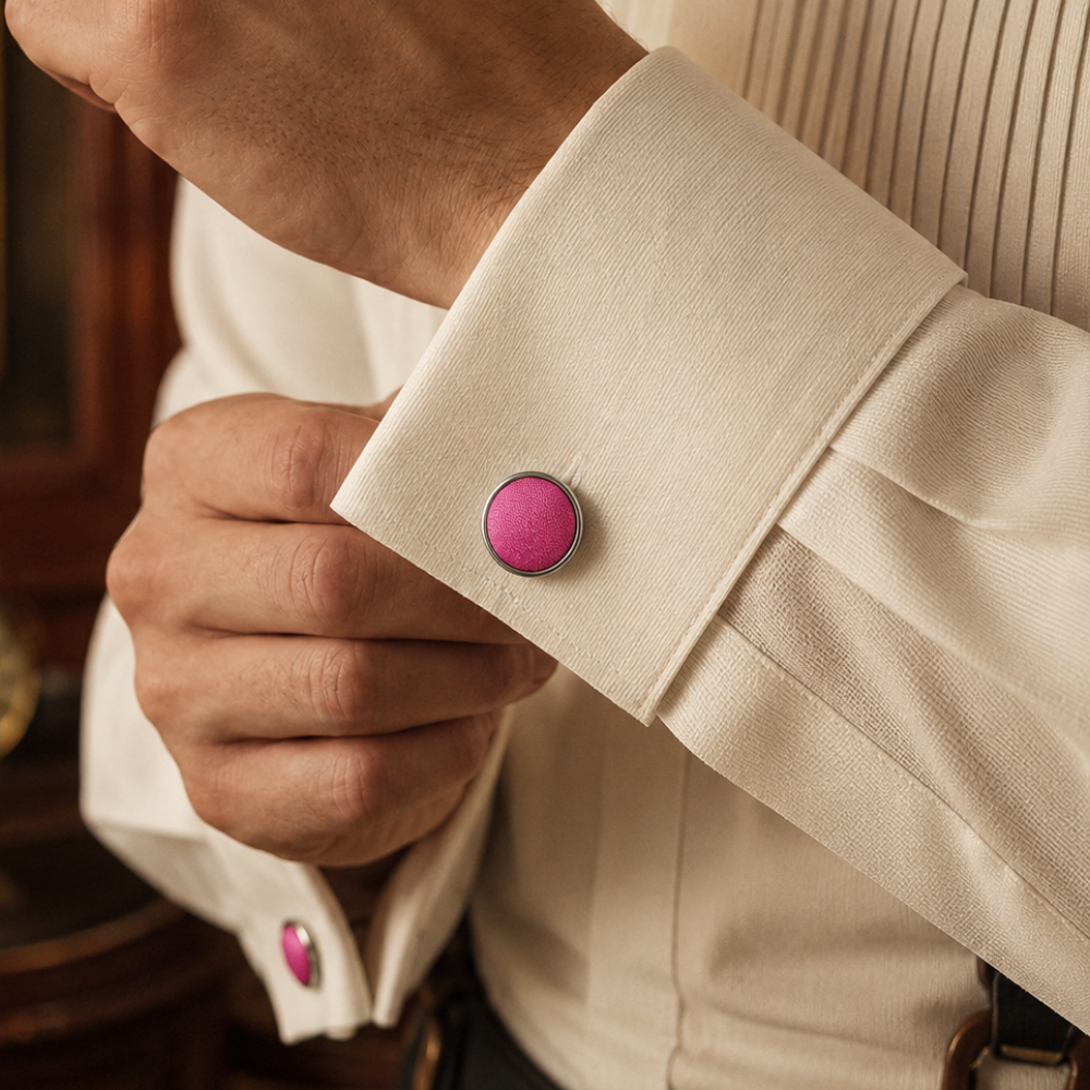 Bouton de Manchette Vintage Rose