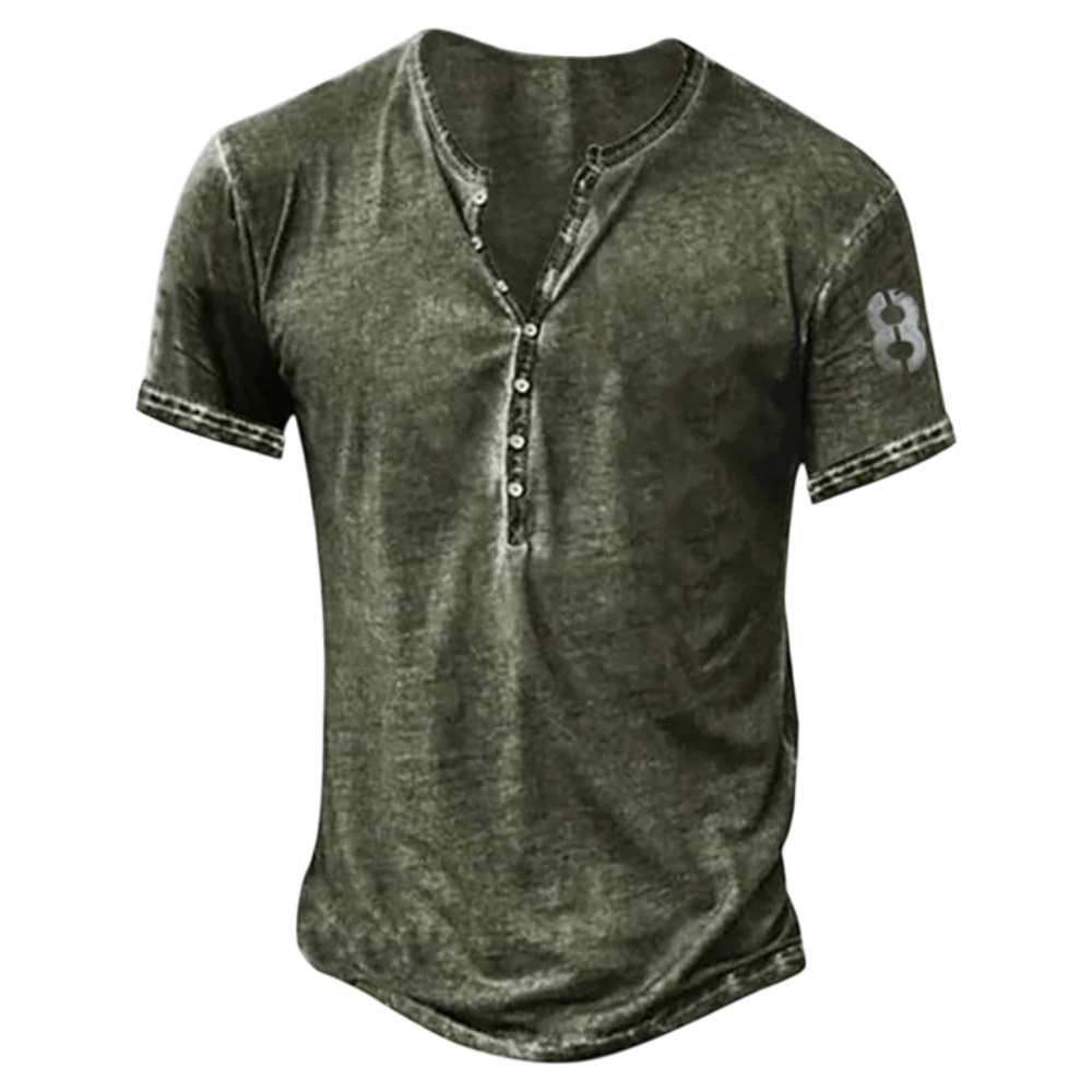 T-shirt Body Homme Col à boutons