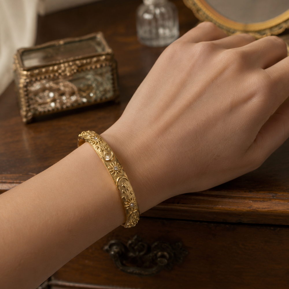 Bracelet Jonc Doré Vintage