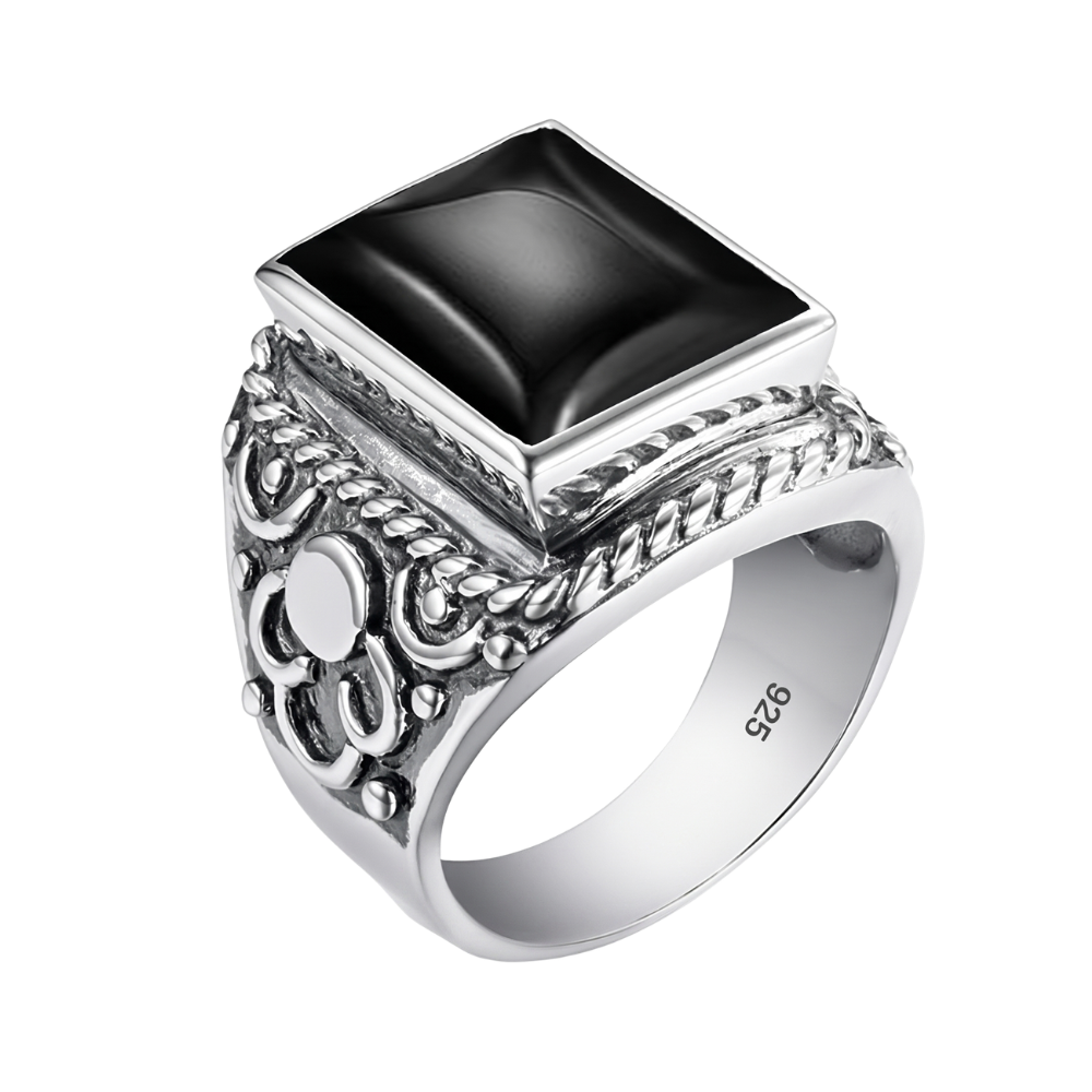 Chevalière Homme Argent Vintage