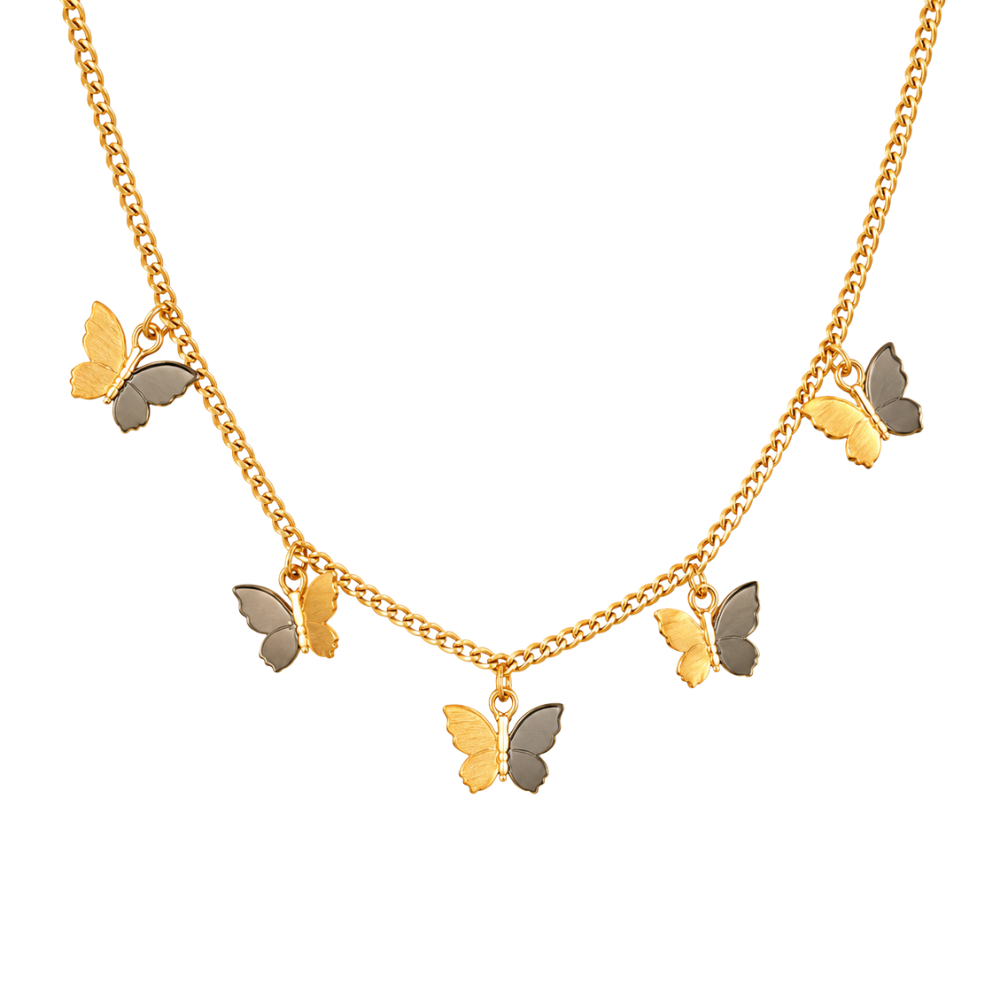 Collier Vintage avec Pendentif Papillon