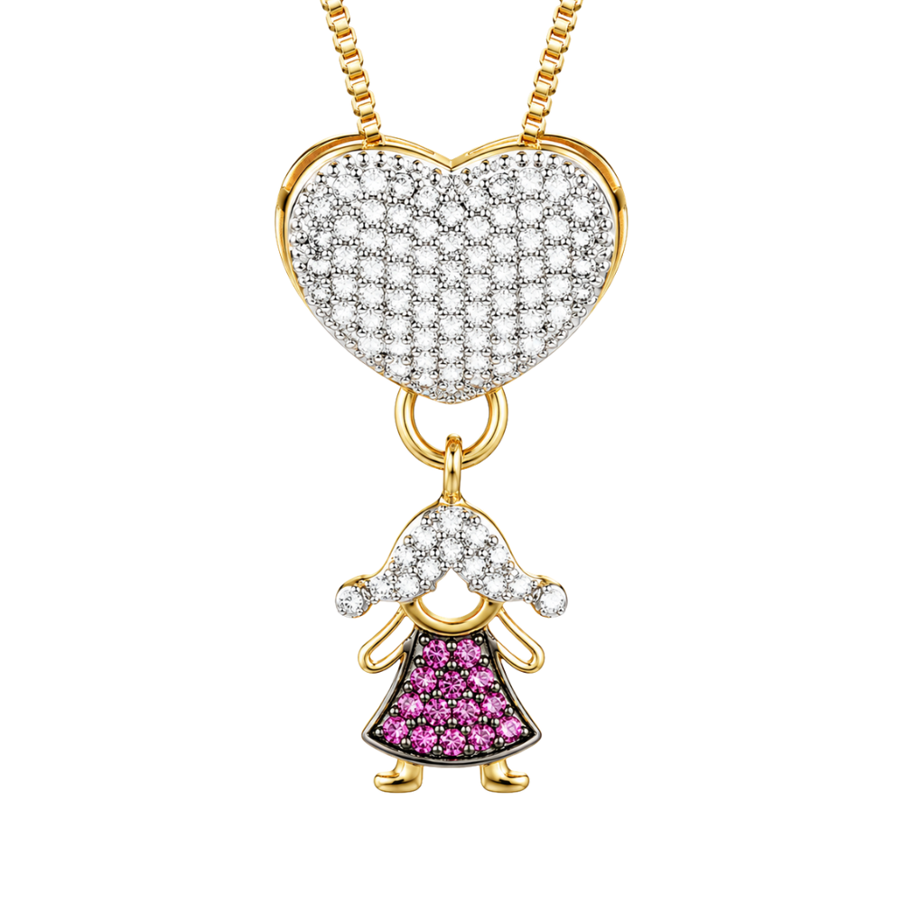 Collier Vintage avec Pendentif Cœur