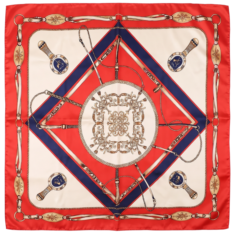 Foulard En Satin Vintage