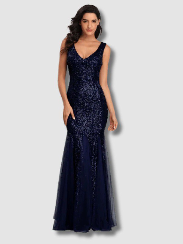 Navy Gatsby Wedding Dress