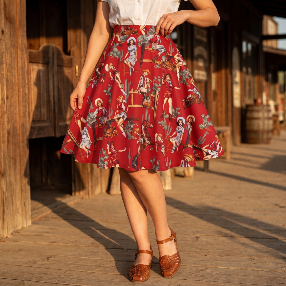 Jupe Vintage Rouge Rétro