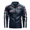 Blouson Vintage Simili Cuir Patch Moto