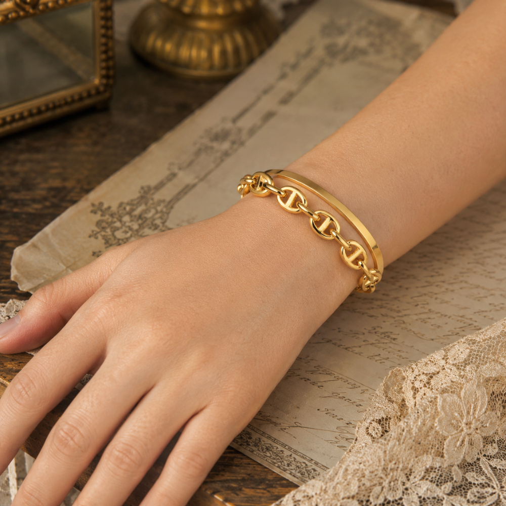 Bracelet Doré Femme à Maillons