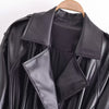 Trench Coat Simili Cuir Noir Vintage Femme