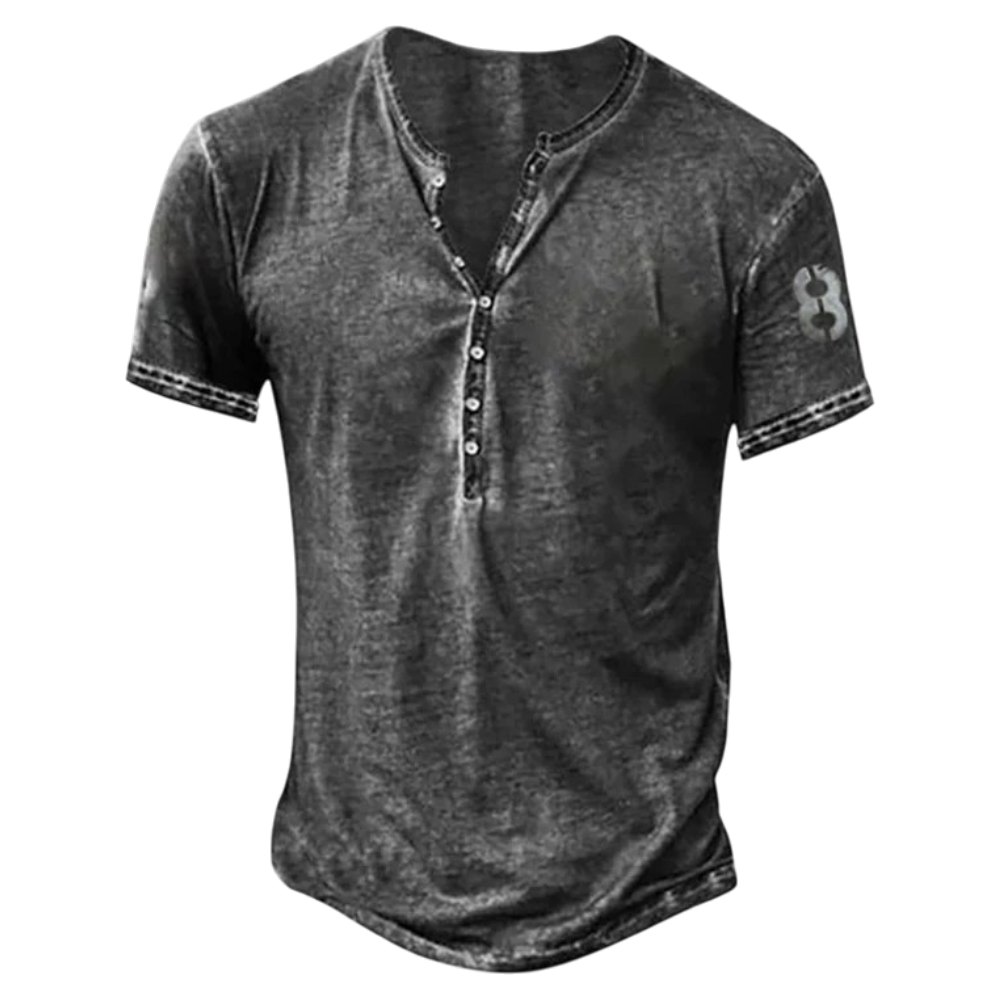T-shirt Body Homme Col à boutons