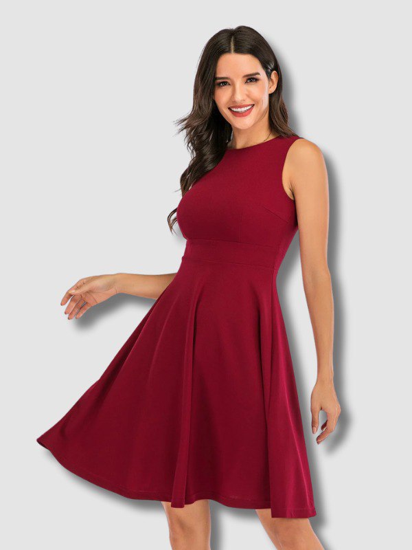 Robe Bourgogne Unicolore Vintage