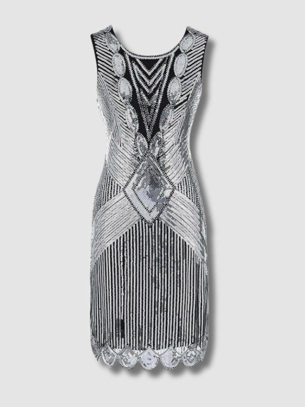 Robe Gatsby Courte Argent
