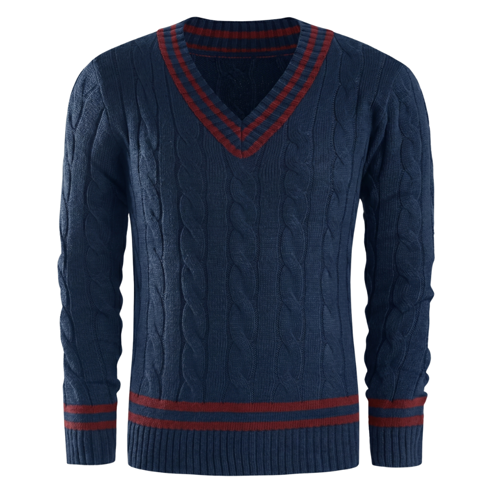 Pull en V Tennis Vintage Homme