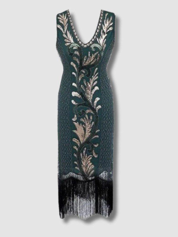 Robe Esprit Gatsby Vert et Or