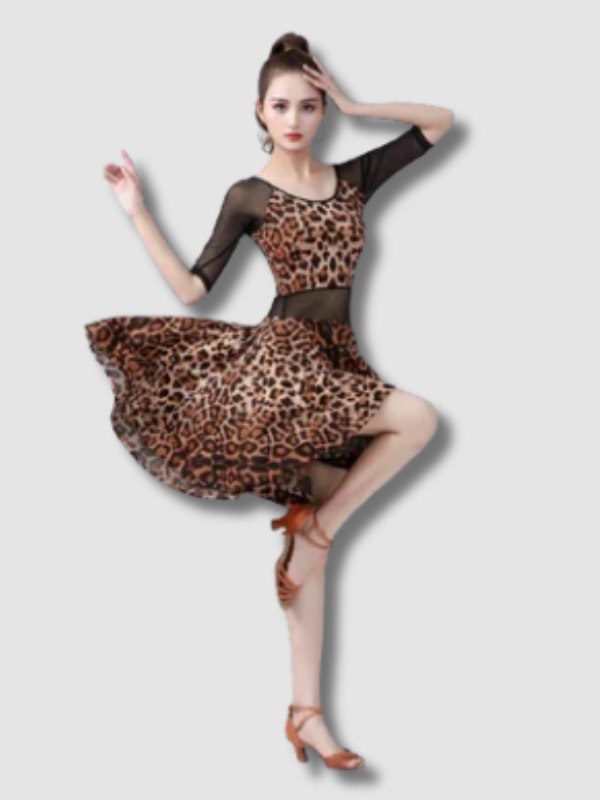 Robe Vintage Pin-Up Léopard