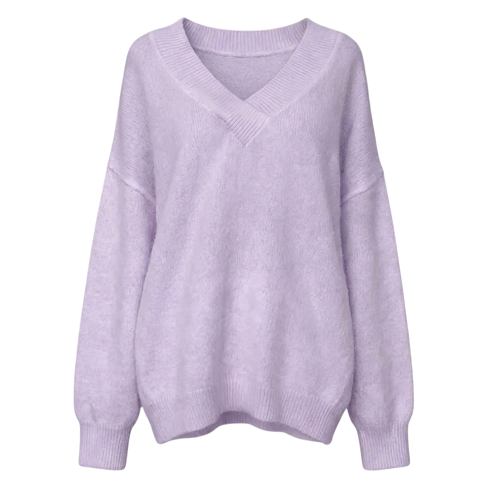 Pull en Maille Col V Femme