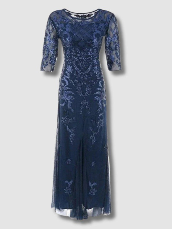 Robe Années 20 Bleue Vintage