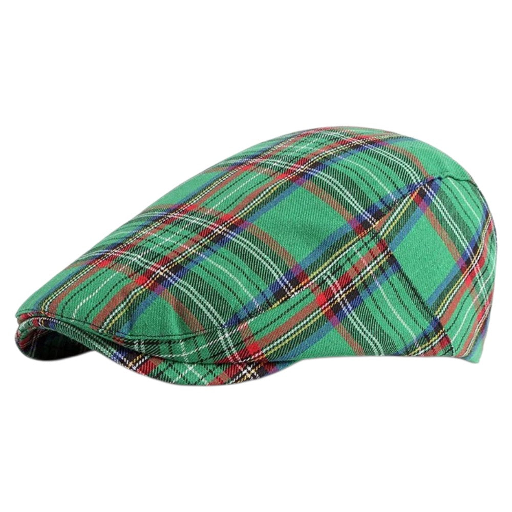 Casquette Verte Carreaux Vintage