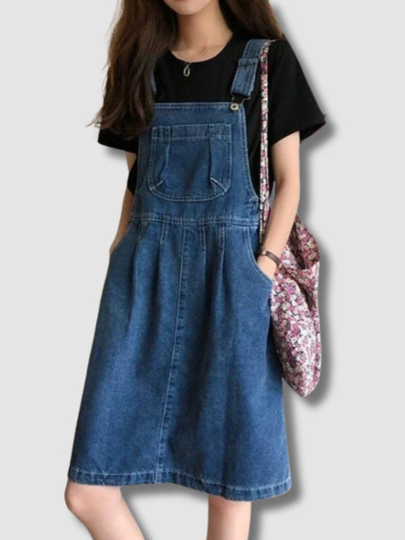 Jupe Salopette en Jean Femme