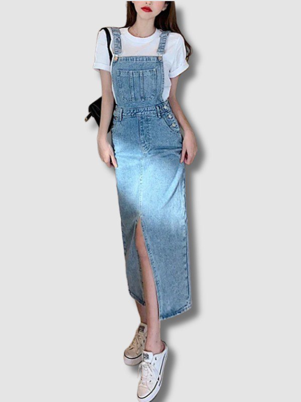 Robe Salopette en Jean Femme