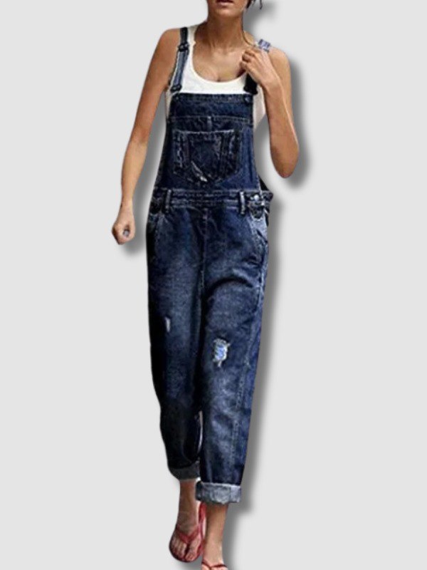 Salopette Jean Bleue Femme