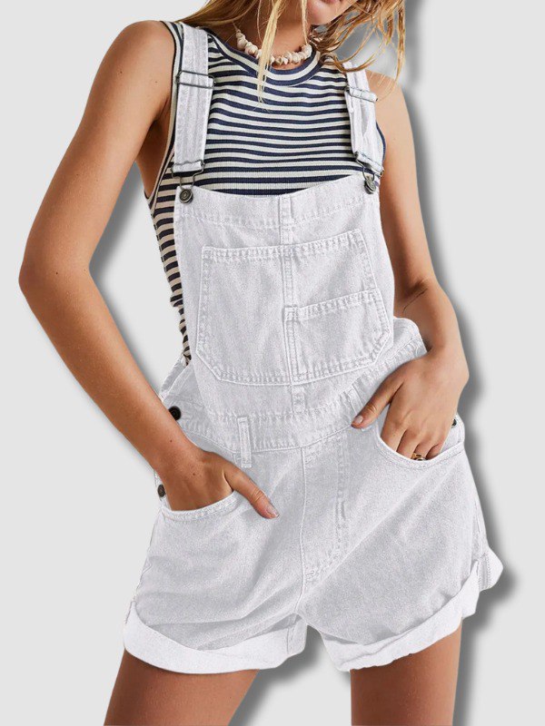 Salopette Short Denim Femme