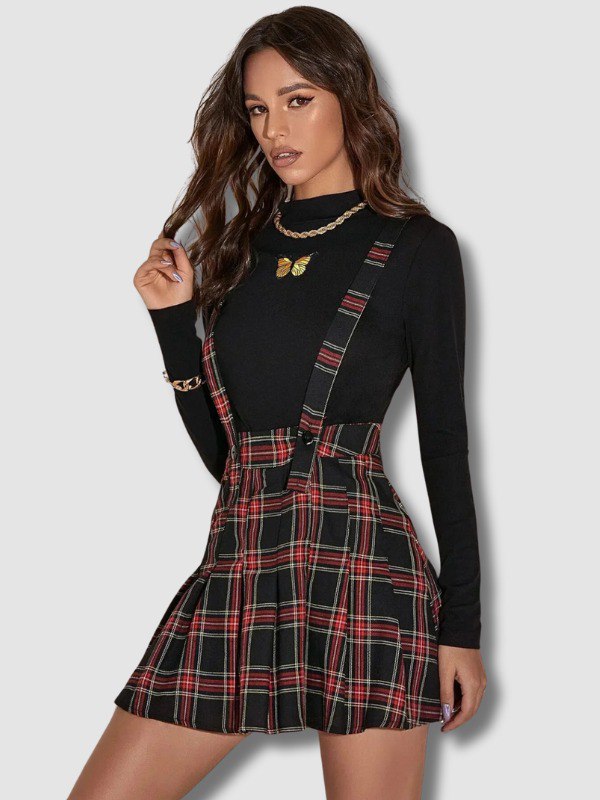 Jupe Salopette à Bretelles