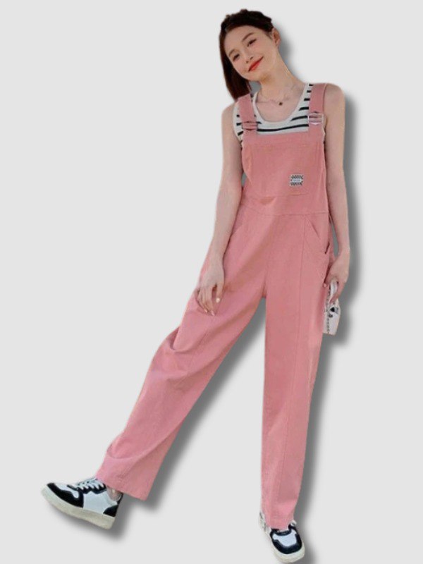 Salopette Jean Rose Femme