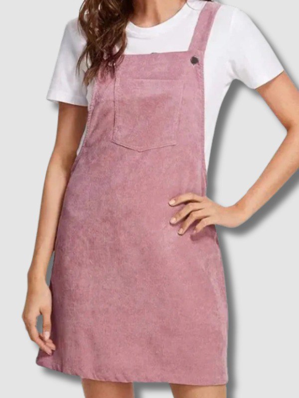 Robe Salopette Velours Côtelé