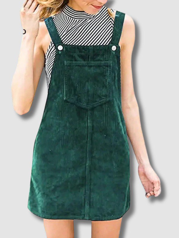 Robe Salopette en Velours Femme