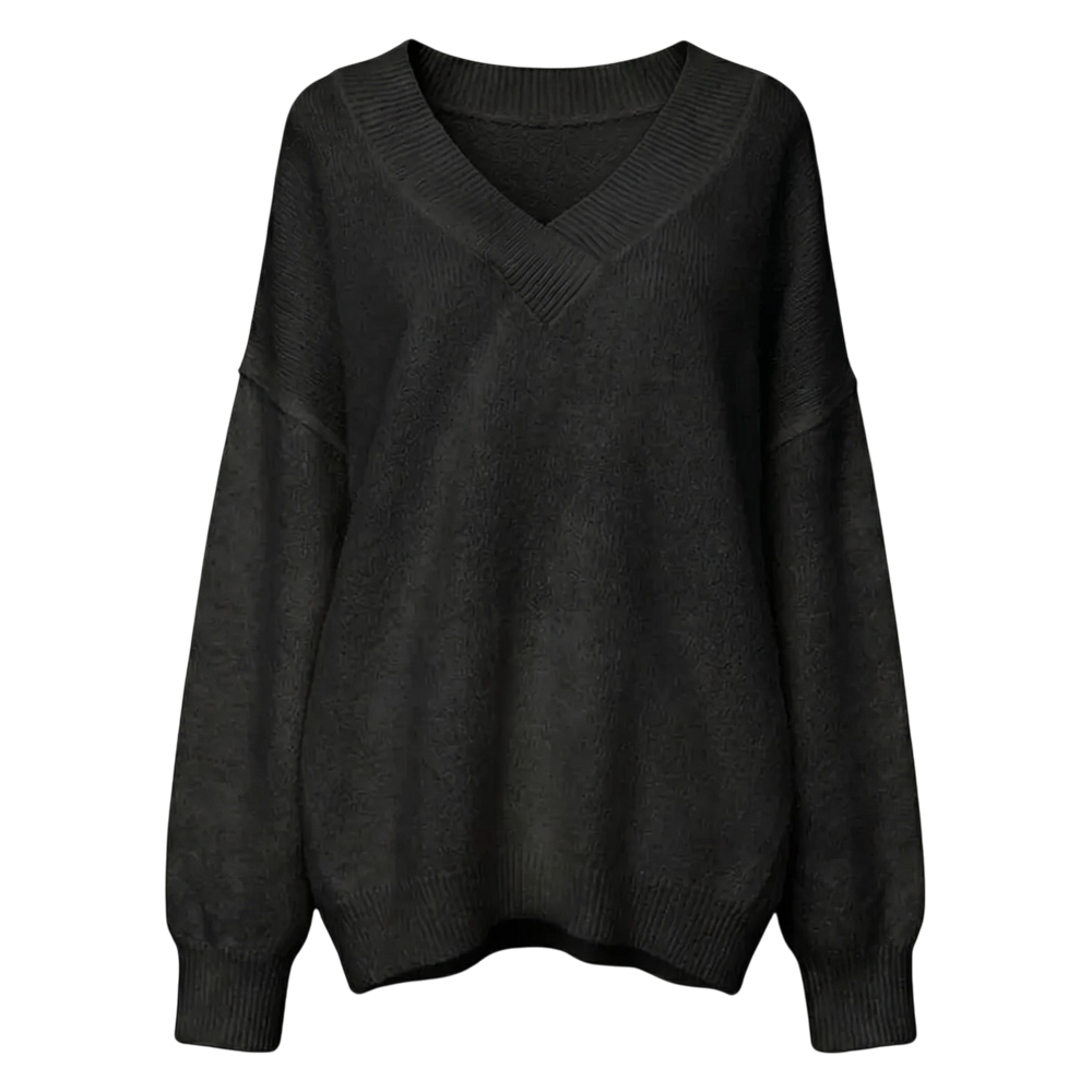 Pull en Maille Col V Femme