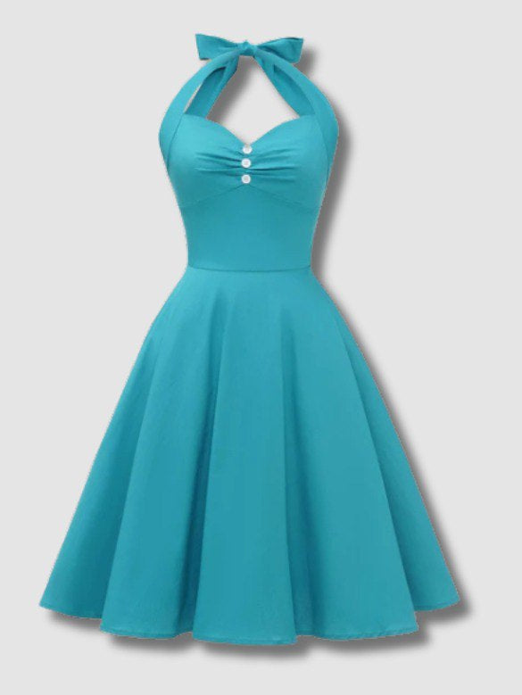 Robe Vintage à Nœud Papillon